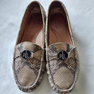 Lauren Ralph Lauren Carley Python-Embossed With an "LRL" logo Size 8B